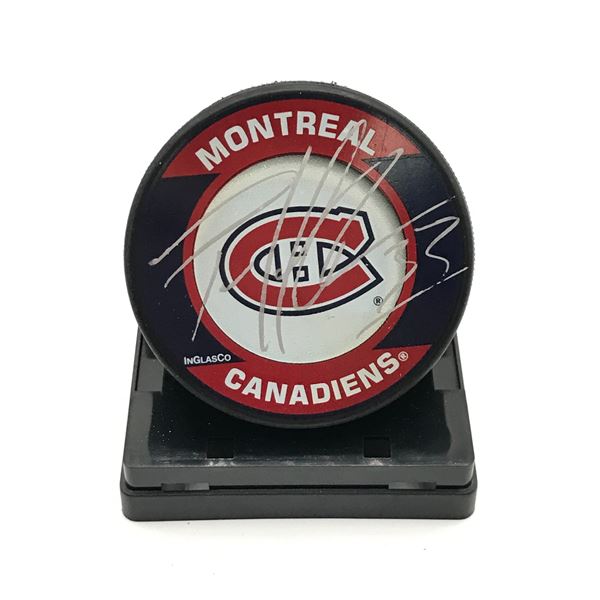 PATRICK ROY SIGNED MONTREAL CANDIENS PUCK ELITE COA