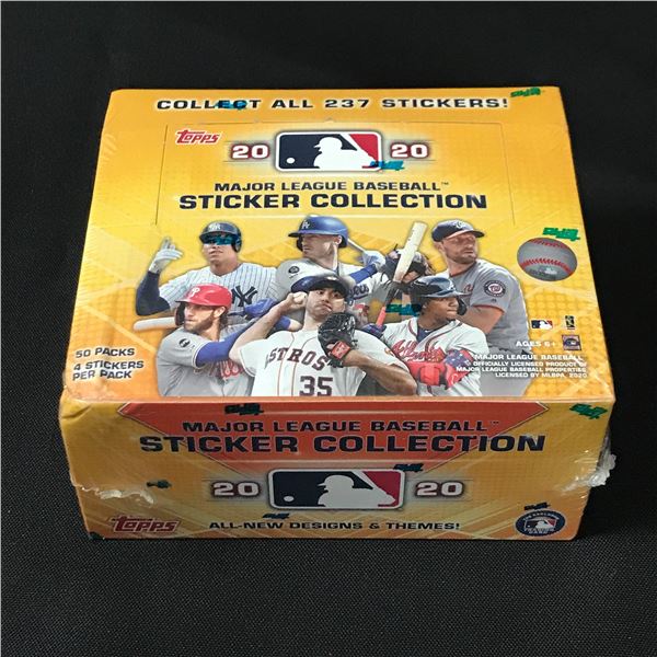 2020 TOPPS MAJOR LEAGUE BASEBALL STICKER COLLECTION SEALED TRADING CARDS BOX