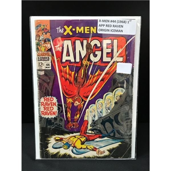 X-MEN #44 (1968) 1ST APP RED RAVEN ORIGIN OF ICEMAN - MARVEL COMICS