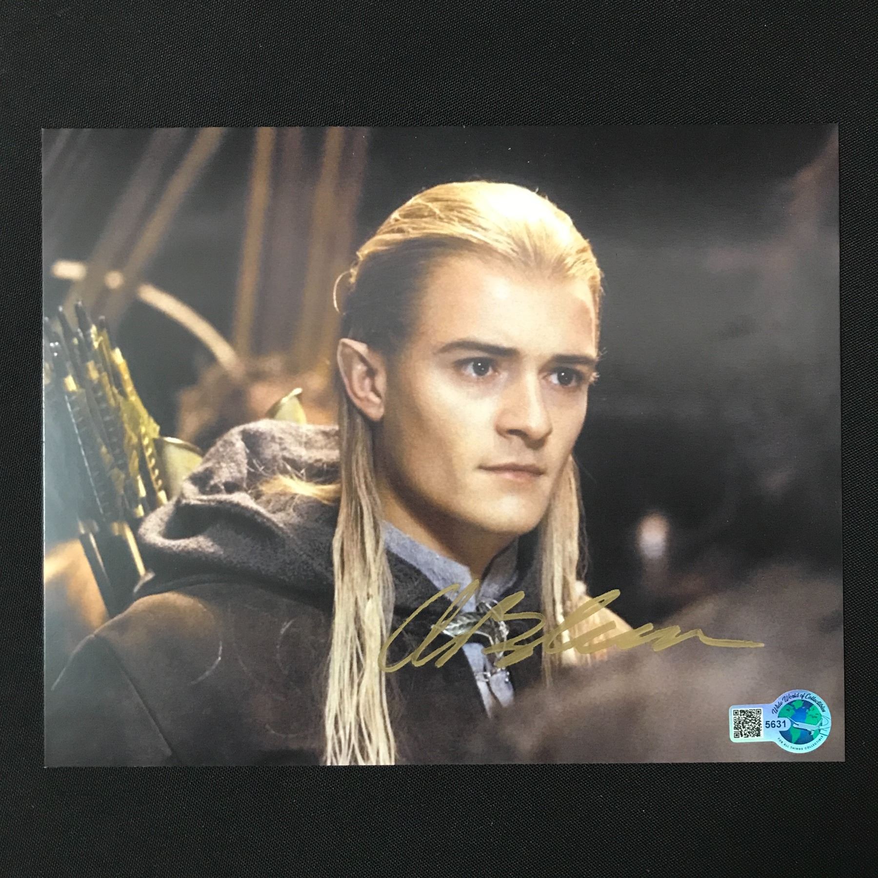 ORLANDO BLOOM SIGNED LEGOLAS LORD OF THE RINGS 8X10 - WWOC COA