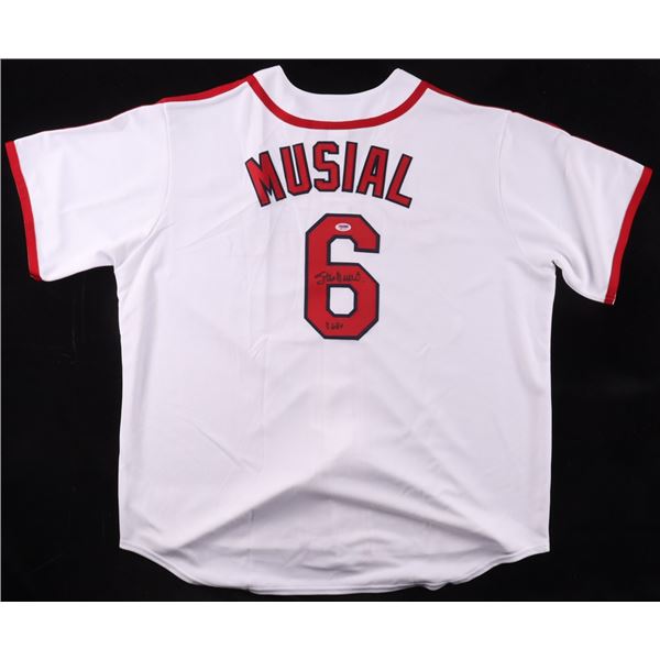 STAN MUSIAL SIGNED ST. LOUIS CARDINALS JERSEY - PSA COA
