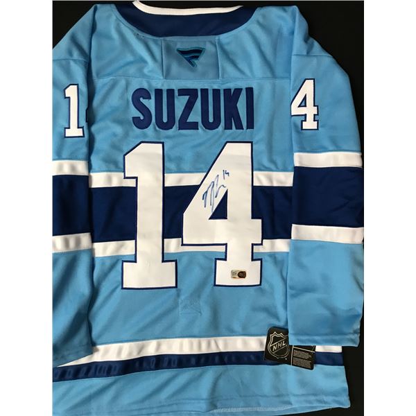 NICK SUZUKI SIGNED MONTREAL CANADIENS CUSTOM JERSEY - ELITE SPORTS COA