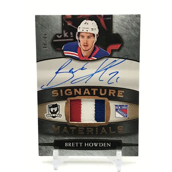 2018-19 UPPER DECK THE CUP HOCKEY BRETT HOWDEN SIGNED PATCH TRADING CARD 98/99