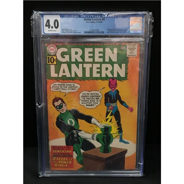 GREEN LANTERN #9 BY DC COMICS - CGC GRADE 4