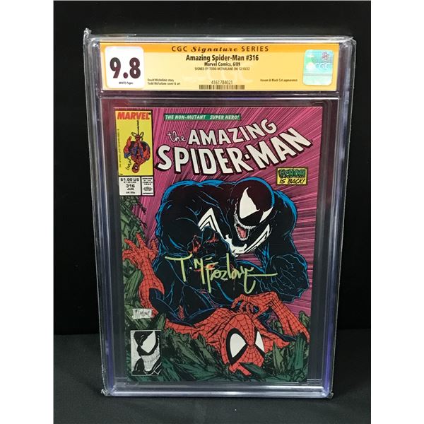 AMAZING SPIDERMAN #316 SIGNATURE SERIES SIGNED BY TODD MACFARLANE BY MARVEL COMICS - CGC GRADE 9.8