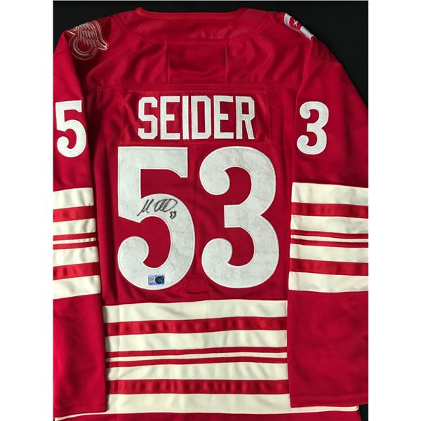 MORITZ SEIDER SIGNED DETROIT RED WINGS CUSTOM JERSEY - ELITE SPORTS COA