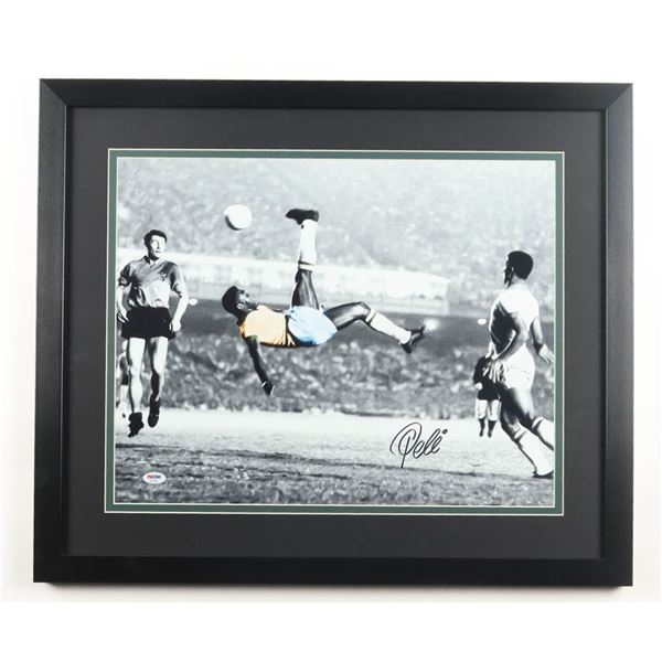 PELE SIGNED AND FRAMED 8X10 - PSA COA