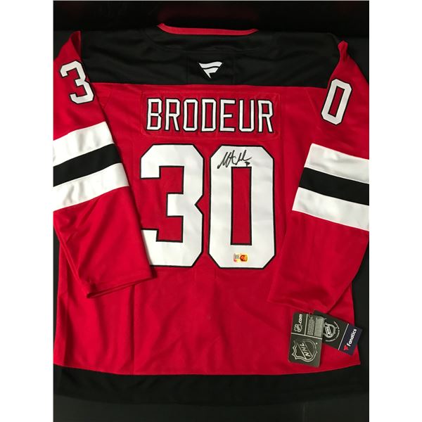 MARTIN BRODEUR SIGNED NEW JERSEY DEVILS CUSTOM JERSEY - ELITE SPORTS COA