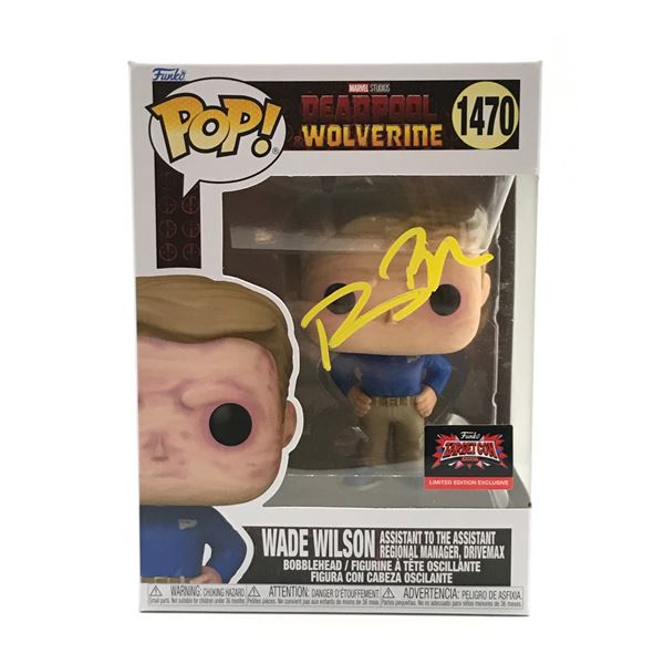 RYAN REYNOLDS SIGNED WADE WILSON FUNKO POP - KB COA