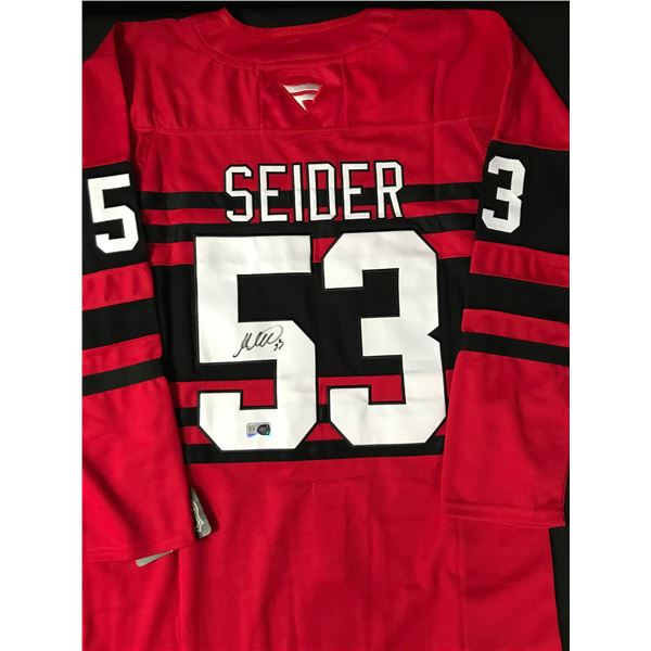 MORITZ SEIDER SIGNED DETROIT RED WINGS CUSTOM JERSEY - ELITE SPORTS COA