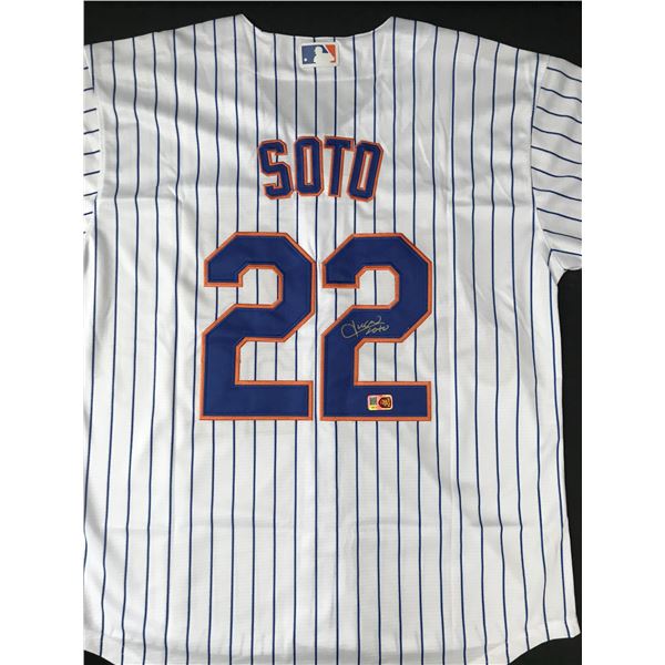 JUAN SOTO SIGNED NY METS CUSTOM BASEBALL JERSEY (ELITE COA)