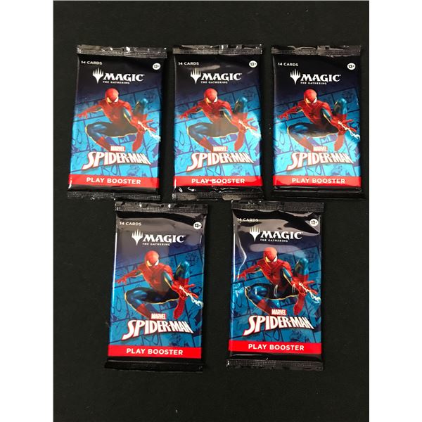 LOT OF 5 SEALED SPIDER-MAN MAGIC THE GATHERING PACK LOT