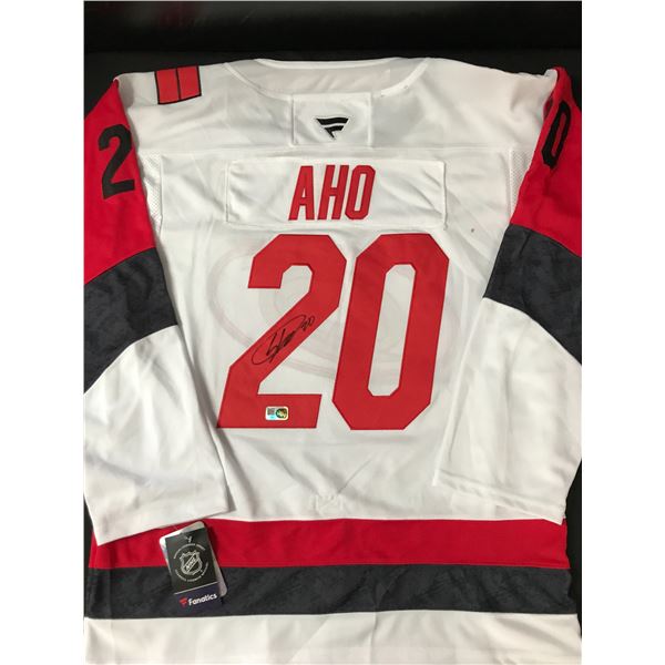 SEBASTIAN AHO SIGNED CAROLINA HURRICANES CUSTOM JERSEY - ELITE SPORTS COA