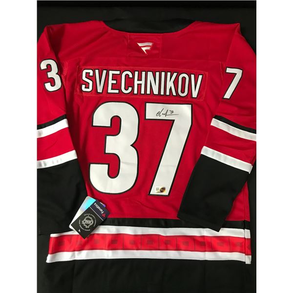 ANDREI SVECHNIKOV SIGNED CAROLINA HURRIANCES CUSTOM JERSEY - ELITE SPORTS COA