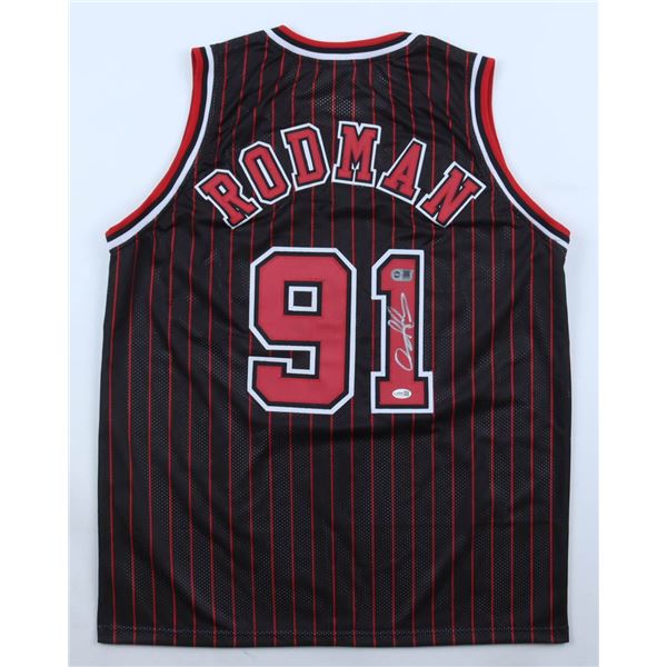 DENNIS RODMAN SIGNED CHICAGO BULLS JERSEY - JSA COA