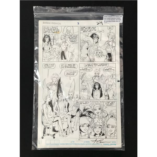 BARBIE FASHION #3 24 ORIGINAL ART PAGES SIGNED BY AMANDA CONNER