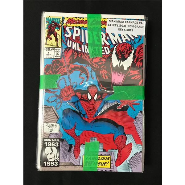 LOT OF 14 SPIDERMAN UNLIMITED COMICS MAXIMUM CARNAGE #1-14 - MARVEL COMICS