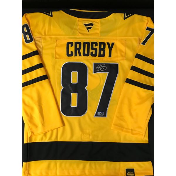 SIDNEY CROSBY SIGNED PITTSBURGH PENGUINS CUSTOM JERSEY - ELITE SPORTS COA