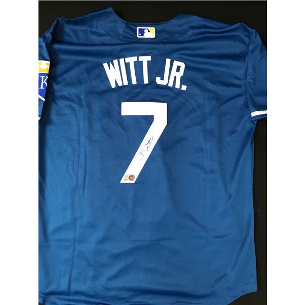 BOBBY WITT JR SIGNED KANSAS CITY ROYALS JERSEY ELITE COA