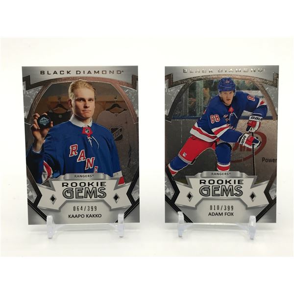 LOT OF 2 NUMBERED ROOKIE GEMS CARDS