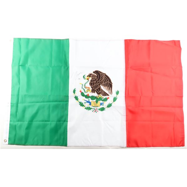 JULIO CESAR CHAVES SIGNED MEXICO FLAG PSA COA