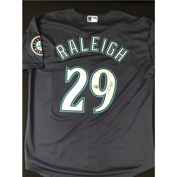 CAL RALEIGH SIGNED SEATTLE MARINERS JERSEY ELITE COA