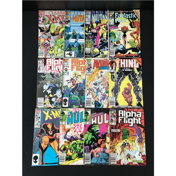 LOT OF 12 MIXED TITLE COMICS - MARVEL COMICS