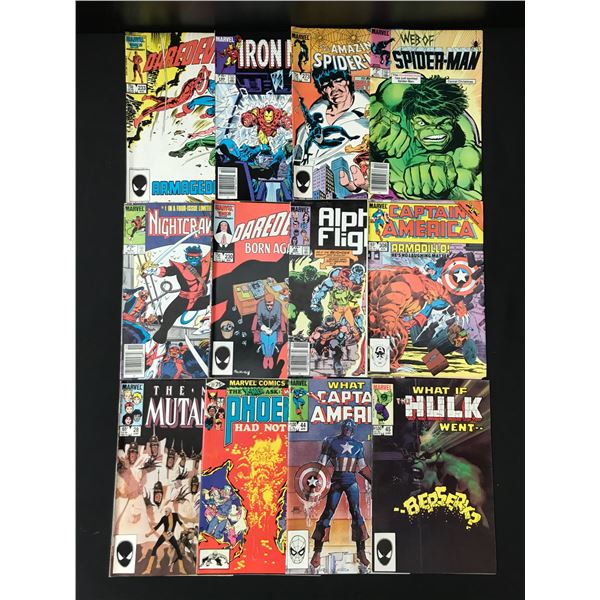 LOT OF 12 MIXED TITLE COMICS - MARVEL COMICS