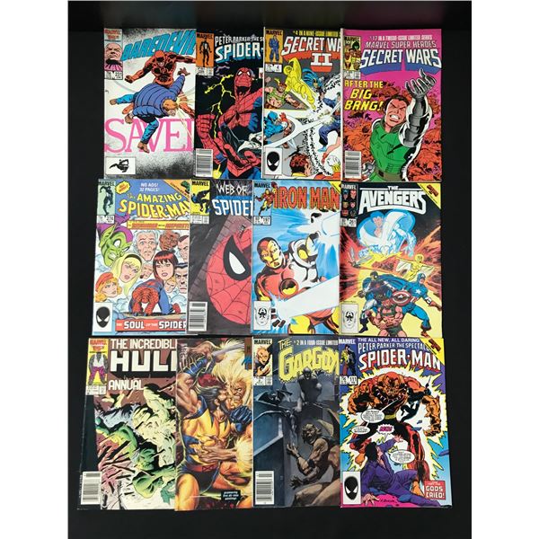 LOT OF 12 MIXED TITLE COMICS - MARVEL COMICS