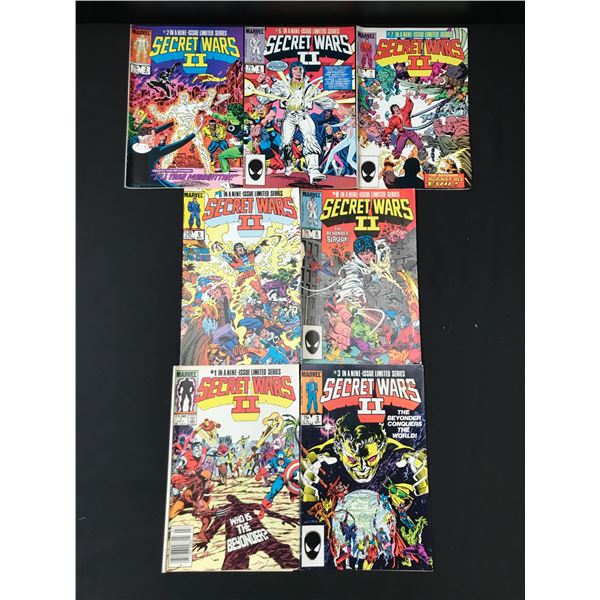 LOT OF 7 SECRET WARS II COMICS - MARVEL COMICS