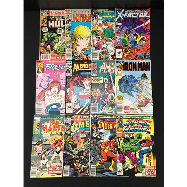 LOT OF 12 MIXED TITLE COMICS - MARVEL COMICS