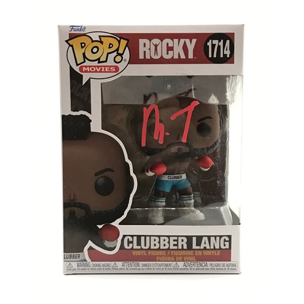 MR. T SIGNED CLUBBER LANG  ROCKY FUNKO POP - WWOC COA
