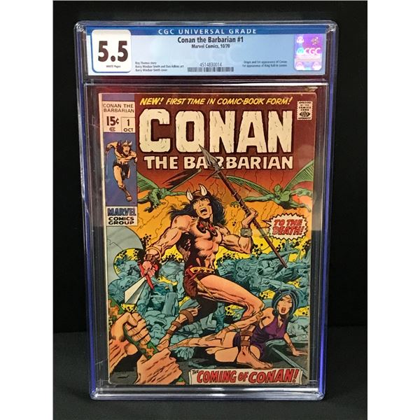 CONAN THE BARBARIAN #1 BY MARVEL COMICS - CGC GRADE 5.5
