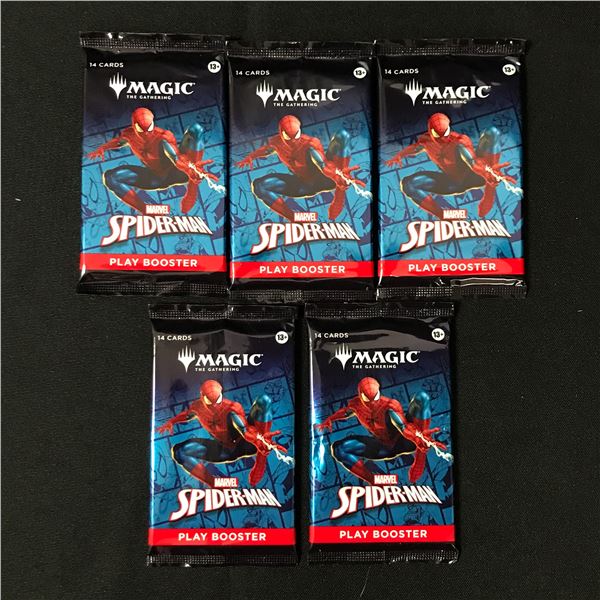 LOT OF 5 SPIDERMAN MAGIC THE GATHERING SEALED BOOSTER PACKS
