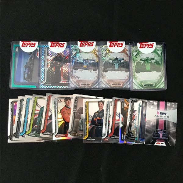 LOT OF LOOSE RACING TRADING CARDS INCLUDING 5 LIMITED /
