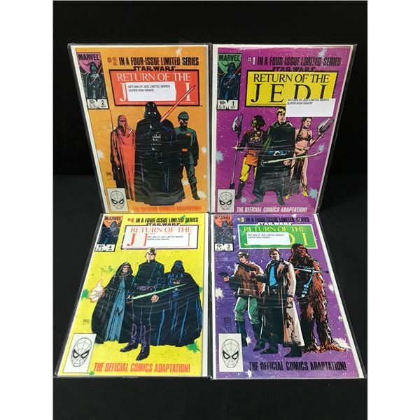 LOT OF 4 STAR WARS RETURN OF THE JEDI LIMITED RUN #1-4 OF A 4 RUN SERIES - MARVEL COMICS