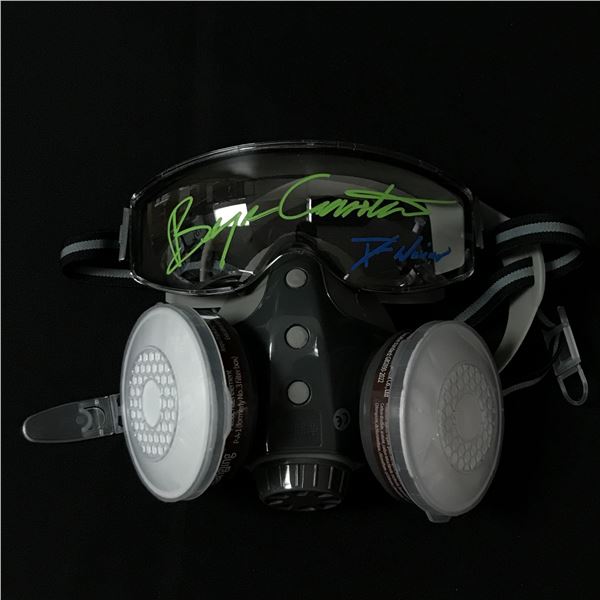 BRYAN CRANSTON AND DEAN NORRIS SIGNED GAS MASK - KB COA