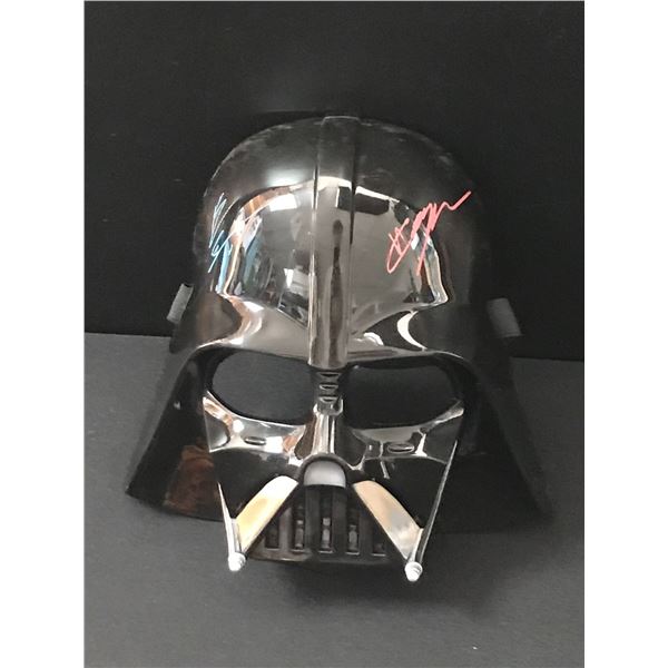 HAYDEN CHRISTENSEN AND EWAN MCGREGOR DUAL SIGNED DARTH VADER HELMET - WWOC COA