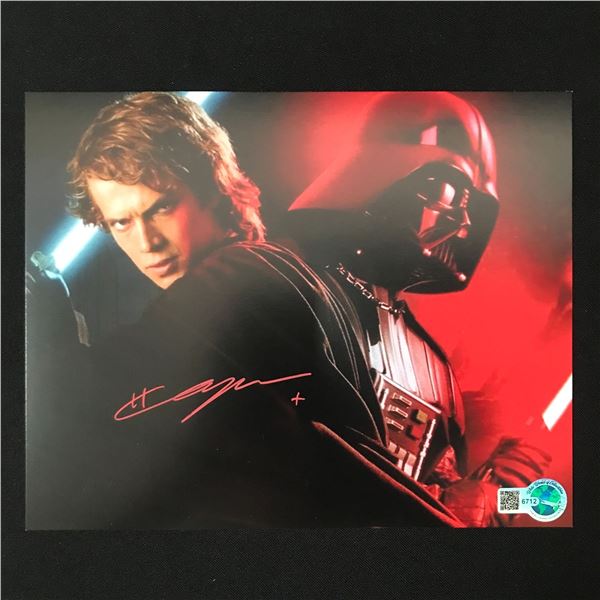 HAYDEN CHRISTENSEN SIGNED DARTH VADER 8X10 - WWOC COA