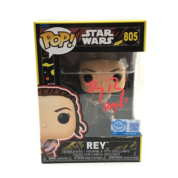DAISY RIDLEY SIGNED REY STAR WARS FUNKO POP - KB COA