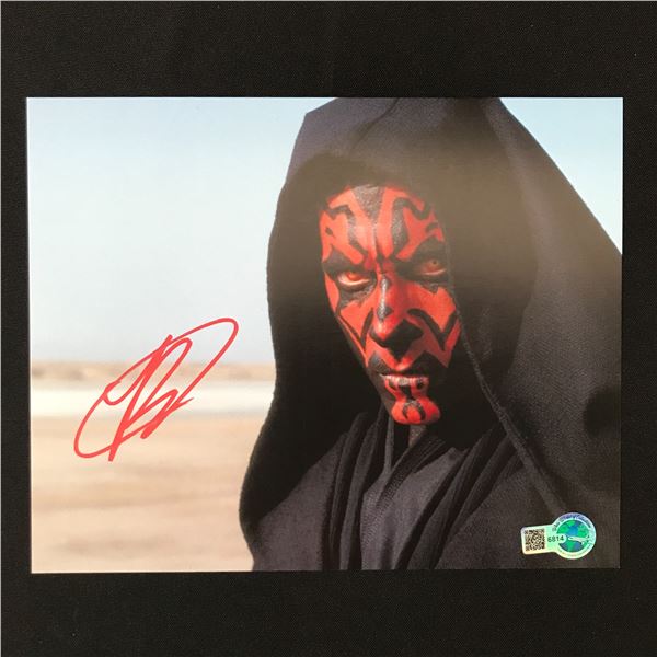 RAY PARK SIGNED DARTH MAUL STAR WARS 8X10 - WWOC COA