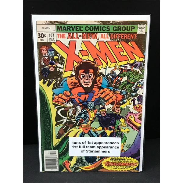 X-MEN #107 LOTS OF 1ST APPS INCLUDING 1ST FULL APPEARANCE OF STARJAMMERS - MARVEL COMICS