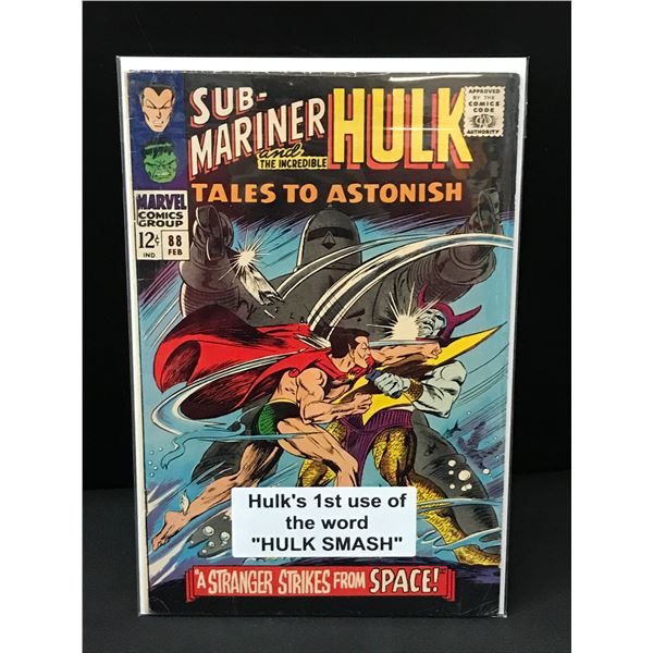 TALES TO ASTONISH #88 1ST USE OF THE WORD 'HULK SMASH' - MARVEL COMICS