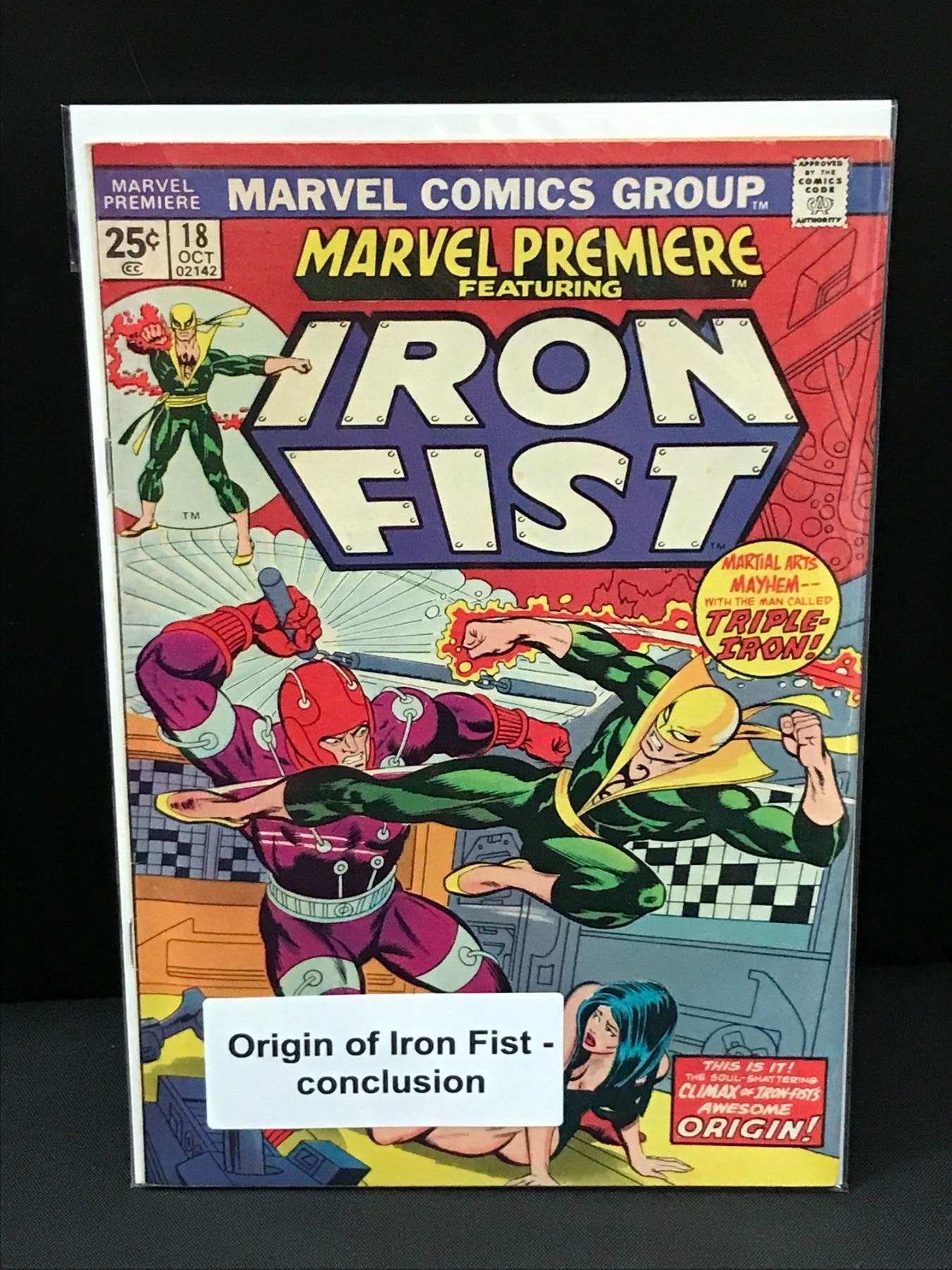 MARVEL PREMIERE #18 ORIGIN OF IRON FIST CONCLUSION - MARVEL COMICS