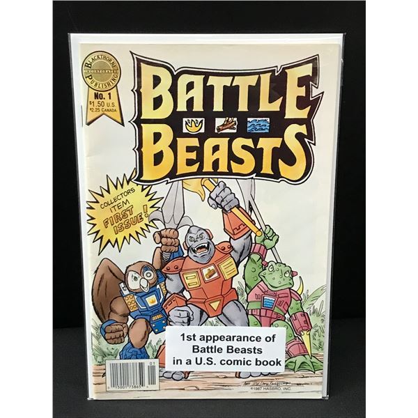 BATTLE BEASTS #1 1ST APP OF BATTLE BEASTS IN A U.S COMIC BOOK - BLACKTHORNE PUBLISHING