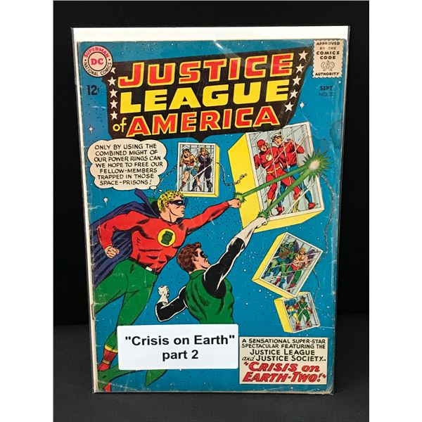 JUSTICE LEAGUE OF AMERICA #22 CRISIS ON EARTH PART 2 - DC COMICS