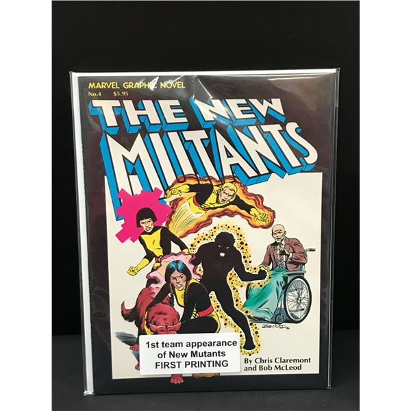 THE NEW MUTANTS #4 MARVEL GRAPHIC NOVELS 1ST TEAM APP 1ST PRINTING - MARVEL COMICS