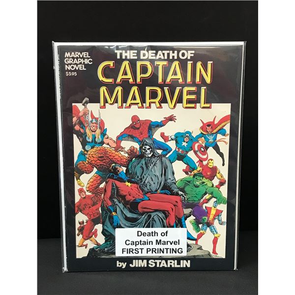 THE DEATH OF CAPTAIN MARVEL 1ST PRINTING - MARVEL GRAPHIC NOVEL