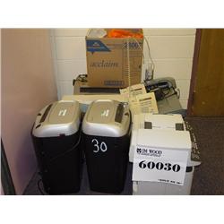 MISC. TELEPHONES/SHREDDERS/TYPEWRITERS/PRINTERS