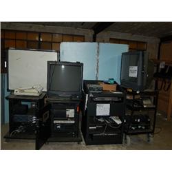 PODIUM, CONTROL SYSTEMS UNIT, CONFERENCING SYSTEM , TV CART, MIC/LINE SOUND MIXER, CAMERA SYSTEM